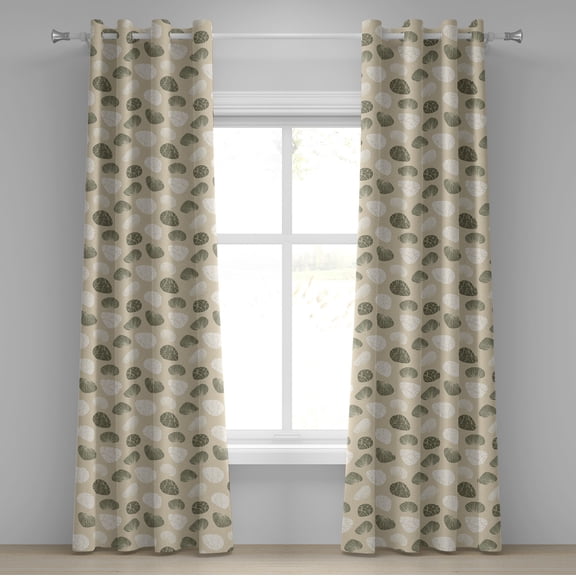 Ambesonne Grommet Curtain, , 50"x96", Army Green Pale Khaki