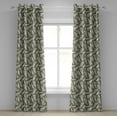 thumbnail image 1 of Ambesonne Grommet Curtain, , 50"x96", Army Green and White, 1 of 5