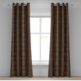 thumbnail image 1 of Ambesonne Grommet Curtain, , 50"x96", Chocolate and Dark Mustard, 1 of 5