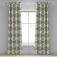 thumbnail image 1 of Ambesonne Grommet Curtain, , 50"x96", Cream Grey Teal, 1 of 5