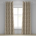 thumbnail image 1 of Ambesonne Grommet Curtain, , 50"x96", Eggshell and Warm Taupe, 1 of 5