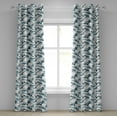 thumbnail image 1 of Ambesonne Grommet Curtain, , 50"x96", Ivory and Slate Blue, 1 of 5
