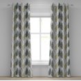 thumbnail image 1 of Ambesonne Grommet Curtain, , 50"x96", Khaki White and Hunter Green, 1 of 5