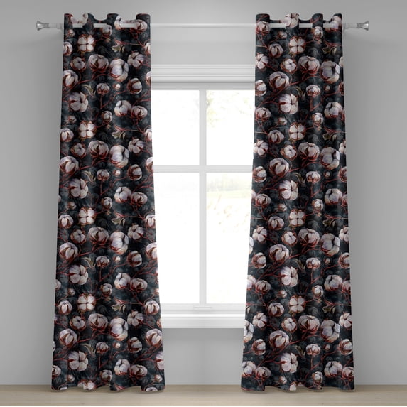 Ambesonne Grommet Curtain, , 50"x96", Purpleblue Maroon