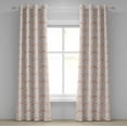 thumbnail image 1 of Ambesonne Grommet Curtain, , 50"x96", Salmon Rose and Off White, 1 of 5