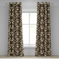 thumbnail image 1 of Ambesonne Grommet Curtain, , 50"x96", Taupe Eggshell Umber, 1 of 5