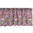 thumbnail image 1 of Ambesonne Groovy Window Valance, Funky 60s Fun Retro, 54" X 18", Multicolor, 1 of 3
