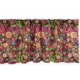 thumbnail image 1 of Ambesonne Groovy Window Valance, Hippie Paisley Leaves, 54" X 18", Multicolor, 1 of 3