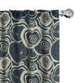 thumbnail image 1 of Ambesonne Grunge Window Curtains, Circles of the Tree, Each 28" W x 95" L, Reseda Green Blue, 1 of 4