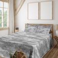 thumbnail image 1 of Ambesonne Grunge Art Fitted & Flat Sheet with Sham 3 Pcs Set, Abstract Pattern Branch, Twin XL, Pale Grey Dimgray, 1 of 5