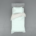 thumbnail image 1 of Ambesonne Grunge Bedding Set 3 Pcs, Geometric Rounds Design Art, Twin XL, Sea Green and White, 1 of 2