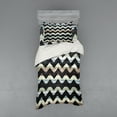 thumbnail image 1 of Ambesonne Grunge Bedding Set 3 Pcs, Retro Art Black Chevron, Twin, Multicolor, 1 of 3
