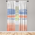 thumbnail image 1 of Ambesonne Grunge Curtains, Abstract Brush Stroke Print, Pair of 28"x84", Salmon Lavender Coconut, 1 of 2