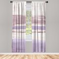 thumbnail image 1 of Ambesonne Grunge Curtains, Abstract Brush Stroke Print, Pair of 28"x95", Grey Pink and Lavender, 1 of 2