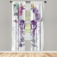 thumbnail image 1 of Ambesonne Grunge Curtains, Skull and Flowers Mexican, Pair of 28"x63", Pale Lavender, 1 of 2