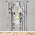 thumbnail image 1 of Ambesonne Grunge Curtains, Skull and Flowers Mexican, Pair of 28"x84", Pale Grey, 1 of 2