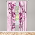thumbnail image 1 of Ambesonne Grunge Curtains, Skull and Flowers Mexican, Pair of 28"x95", Pale Pink, 1 of 2