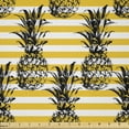 thumbnail image 1 of Ambesonne Grunge Fabric by the Yard Microfiber, Retro Striped Vintage, 1 Yard, Black and Earth Yellow, 1 of 2