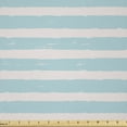 thumbnail image 1 of Ambesonne Grunge Fabric by the Yard Microfiber, Striped and Grunge Brush, 2 Yards, Pale Blue Off White, 1 of 2