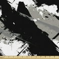 thumbnail image 1 of Ambesonne Grunge Fabric by the Yard Upholstery, Murky Brushstroke Effects, 3 Yards, Black Grey and White, 1 of 5