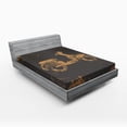 thumbnail image 1 of Ambesonne Grunge Fitted Sheet, Murky Vintage Sports, Full Size, Charcoal Grey Pale Brown, 1 of 2