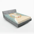 thumbnail image 1 of Ambesonne Grunge Fitted Sheet, Sketch Bride Dress, Full Size, Pale Blue and White, 1 of 3
