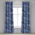 thumbnail image 1 of Ambesonne Grunge Grommet Curtain, Watercolor Pattern Abstract, 50"x84", Cadet Blue Quartz and Lilac, 1 of 1