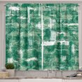 thumbnail image 1 of Ambesonne Grunge Kitchen Curtains, Weathered Motives Artwork, 55"x45", Forest Green and Teal, 1 of 3
