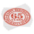 thumbnail image 1 of Ambesonne Grunge Place Mats Set of 4, 65 Years, Standard Size, Red White, 1 of 6