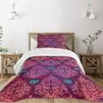 thumbnail image 1 of Ambesonne Grunge Quilted Bedspread Set 2 Pcs, Natural Lilac Pattern, Twin Size, Multicolor, 1 of 5