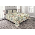 thumbnail image 1 of Ambesonne Grunge Quilted Bedspread Set 3 Pcs, Vintage Falling Leaves, King Size, Multicolor, 1 of 3