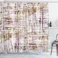 thumbnail image 1 of Ambesonne Grunge Shower Curtain, Abstract Lines Illustration, 69"Wx84"L, Camel Purple, 1 of 4