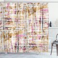 thumbnail image 1 of Ambesonne Grunge Shower Curtain, Illustration Abstract Lines, 69"Wx75"L, Camel Pink, 1 of 4