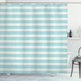 thumbnail image 1 of Ambesonne Grunge Shower Curtain, Striped and Grunge Brush, 69"Wx84"L, Pale Blue Off White, 1 of 5