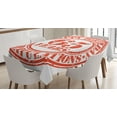 thumbnail image 1 of Ambesonne Grunge Tablecloth Rectangular Table Cover, 65 Years, 60"x90", Red White, 1 of 4
