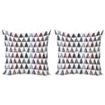thumbnail image 1 of Ambesonne Grunge Throw Pillow Cover 2 Pack, Egyptian Modern Pyramid, 20", Multicolor, 1 of 2