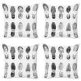thumbnail image 1 of Ambesonne Grunge Throw Pillow Cover 4 Pack, Damaged Murky Artisan, 20", Grey and White, 1 of 7