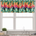 thumbnail image 1 of Ambesonne Grunge Valance Pack of 2, Crazy Funky Graffiti, 42"X12", Multicolor, 1 of 5