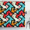thumbnail image 1 of Ambesonne Grungy Shower Curtain, Psychedelic Arrows, 69"Wx84"L, Multicolor, 1 of 3