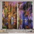 thumbnail image 1 of Ambesonne Guilin Kitchen Curtains, Stalagmite Formations Cave, 55"x45", Multicolor, 1 of 3