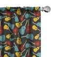 thumbnail image 1 of Ambesonne Guitar Curtains, Folk Flamenco Retro, Pair of 28"x84", Multicolor, 1 of 5
