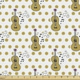thumbnail image 1 of Ambesonne Guitar Fabric by the Yard Upholstery, Retro Hand Drawn Style, 2 Yards, Pale Coffee Black Pink, 1 of 4