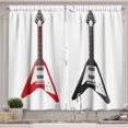 thumbnail image 1 of Ambesonne Guitar Kitchen Curtains, V Shaped Design Song, 55"x39", Multicolor, 1 of 3