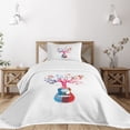thumbnail image 1 of Ambesonne Guitar Quilted Bedspread Set 2 Pcs, Tree Butterflies, Twin Size, Multicolor, 1 of 5