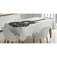 thumbnail image 1 of Ambesonne Guitar Tablecloth Rectangular Table Cover, Grunge Look Rock 'n' Roll, 60"x84", Black White, 1 of 4