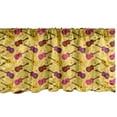 thumbnail image 1 of Ambesonne Guitar Window Valance, Musical Instrument and Notes, 54" X 18", Mustard and Multicolor, 1 of 2