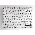 thumbnail image 1 of Ambesonne Gymnastics Pillow Sham, Olympic Competition, 36" X 20", Black and White, 1 of 2