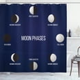 thumbnail image 1 of Ambesonne Half Moon Shower Curtain, Crescent Phase Astronomy, 69"Wx84"L, Violet Blue Tan, 1 of 3