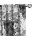 thumbnail image 1 of Ambesonne Halloween Curtains, Skulls Flowers Vintage, Pair of 28"x84", Dark Grey White, 1 of 1