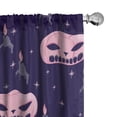 thumbnail image 1 of Ambesonne Halloween Curtains, Spooky Pumpkin and Candle, Pair of 28"x95", Pale Pink Quartz Grey, 1 of 1